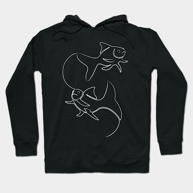 Floating fish Hoodie by Fresh look